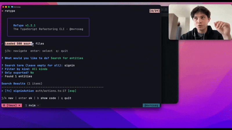 Demostración de trabajo de Marco